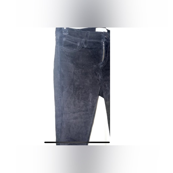 Joie Jeans Black Suede Leather Skinny Pants Size 27 - Picture 7 of 16